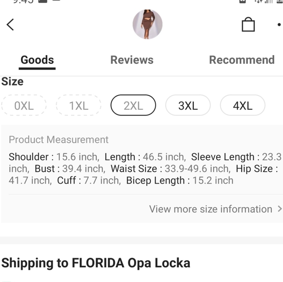 SHEIN 2XL Chocolate Brown Cut Out Twist Split Bodycon Dress - Picture 4 of 17